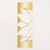 Mooie Lotus Flower Gold White Ombre Gradation Yogamat (Achterkant)