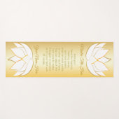 Mooie Lotus Flower Gold White Ombre Gradation Yogamat (Voorkant (horizontaal))
