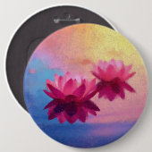 Mooie Lotus Flower Ronde Button 6,0 Cm (Voorkant /achterkant)