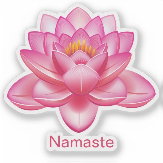 Mooie Lotus Flower Sticker (Voorkant)