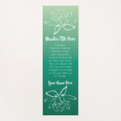 Mooie Lotus Flower White Green Ombre Gradation Yogamat (Voorkant)