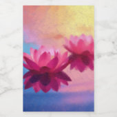 Mooie Lotus Flower Wijn Etiket (Enkel label)