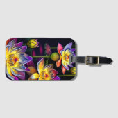 Mooie Lotus Flowers bij nacht Bagagelabel (Voorkant (horizontaal))