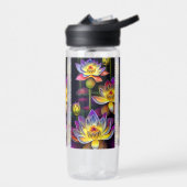 Mooie Lotus Flowers bij nacht Waterfles (Links)