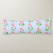 Mooie Lotus Flowers op Sky Blue Body Pillow Lichaamskussen (Voorkant)