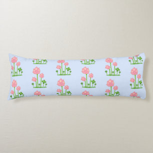 Mooie Lotus Flowers op Sky Blue Body Pillow Lichaamskussen