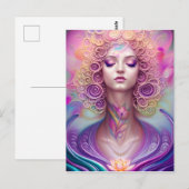 Mooie Lotus Fractal Flower Briefkaart (Voorkant / Achterkant)