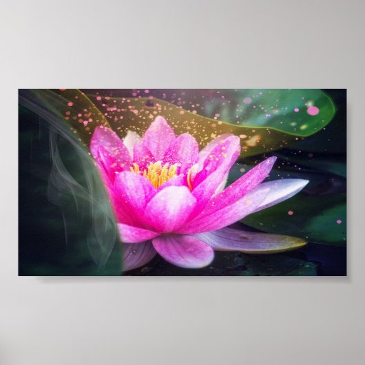 Mooie Lotus, landschap, Zen Poster (Voorkant)