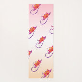 Mooie Lotus Paarse Oranje roze ombre Gradation Yogamat (Achterkant)