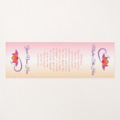 Mooie Lotus Paarse Oranje roze ombre Gradation Yogamat (Voorkant (horizontaal))