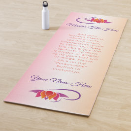 Mooie Lotus Paarse Oranje roze ombre Gradation Yogamat