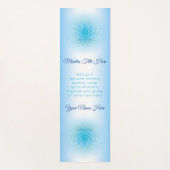 Mooie Lotus Peace Blue White Ombre Gradation Yogamat (Voorkant)