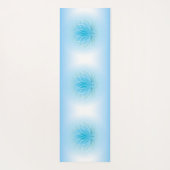 Mooie Lotus Peace Blue White Ombre Gradation Yogamat (Achterkant)
