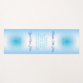 Mooie Lotus Peace Blue White Ombre Gradation Yogamat (Voorkant (horizontaal))