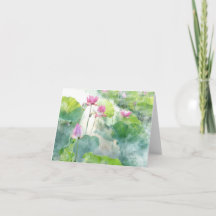 Mooie Lotus Zomer Blanco Notitiekaart