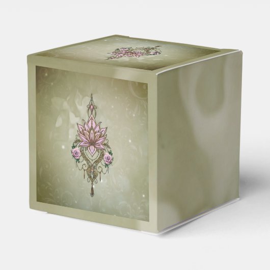 Mooie lotusbloesem bedankdoosjes (Achterkant)