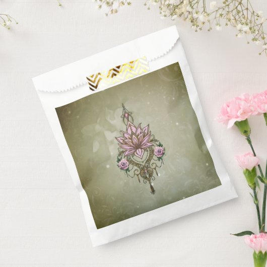 Mooie lotusbloesem bedankzakje (Gezegeld)