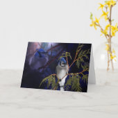 Mooie 'Love Blue Jay Wild Bird Card Kaart (Gele Bloem)