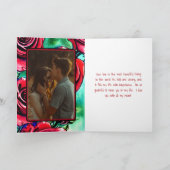 Mooie Love Red Roses PHOTO Valentijnsdag Feestdagen Kaart (Binnen)