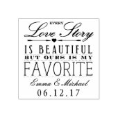 Mooie Love Story Typografie Bruiloft Stamp Rubberstempel (Afrduk)