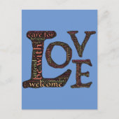 Mooie, LOVE WordArt - Spread Love & Compassion Briefkaart (Voorkant)