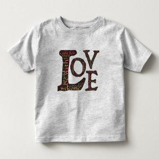 Mooie, LOVE WordArt - Spread Love & Compassion Kinder Shirts