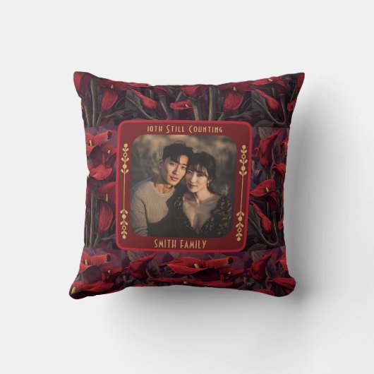 Mooie Lovebird 1e Jubileum Sierkussen (Achterkant)