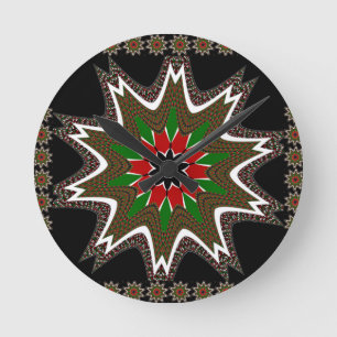 Mooie Lovely Kenia Cultureel Motief Geometrisch Ronde Klok