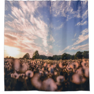 Mooie lucht boven de vlakte douchegordijn