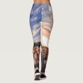 Mooie lucht boven de vlakte leggings (Achterkant)