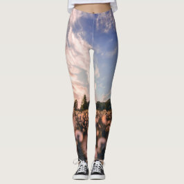 Mooie lucht boven de vlakte leggings
