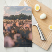 Mooie lucht boven de vlakte theedoek (Quarter Fold)