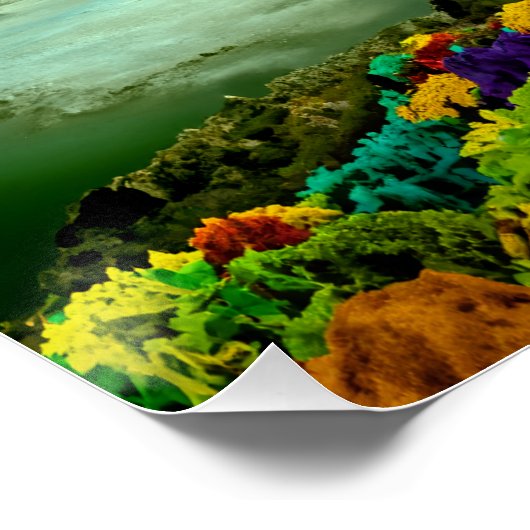 Mooie lucht kleurrijke rotsen kunst perfect poster (Hoek)