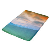 Mooie lucht, rode wolken badmat (Gekanteld)