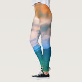 Mooie lucht, rode wolken leggings (Links)