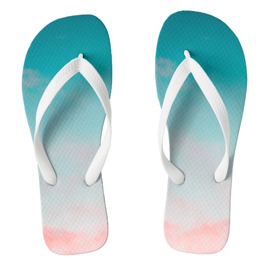 Mooie lucht teenslippers (Voetbed)