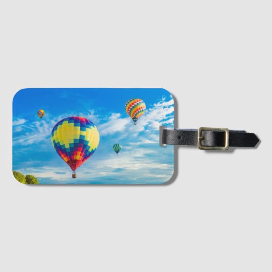 Mooie luchtballonnen bagagelabel (Voorkant (horizontaal))