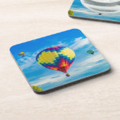 Mooie luchtballonnen bier onderzetter (Linkerzijde)