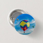 Mooie luchtballonnen ronde button 3,2 cm (Voorkant /achterkant)