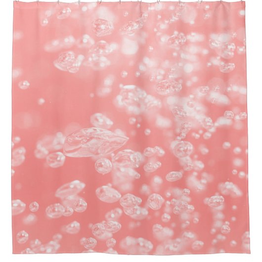 Mooie luchtbel abstracte lichtroze pas douchegordijn (Voorkant)
