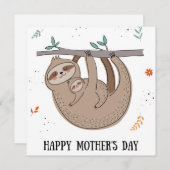 Mooie Luiaard Kerstkaart (Voorkant / Achterkant)