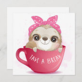 Mooie Luiaard Kerstkaart (Voorkant / Achterkant)