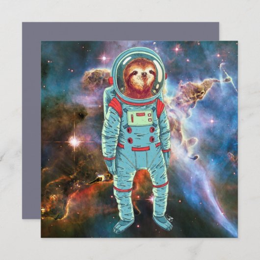 Mooie Luiaard Kerstkaart (Voorkant / Achterkant)