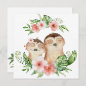 Mooie Luiaard Kerstkaart (Voorkant / Achterkant)