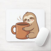 Mooie Luiaard Koffie Sticker Muismat (Met muis)