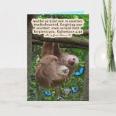 Mooie luiaard Schrift: Efeziërs 4:32 Kaart (Voorkant)