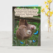 Mooie luiaard Schrift: Efeziërs 4:32 Kaart (Gele Bloem)