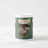 Mooie luiaard Schrift: Efeziërs 4:32 Porselein Kop (Voorkant)