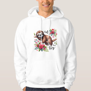 Mooie Luie Luiaard Bloemen Hoodie