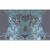 Mooie luipaard blauwe ogen, gouden ogen sticker hu (Voorkant)